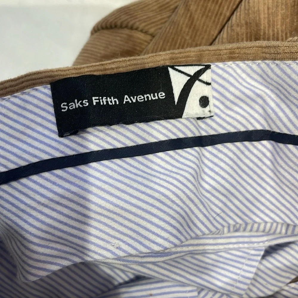 Saks Fifth Avenue Corduroy‎ Pants 40R Luxury 90s Old Money Office Corporate